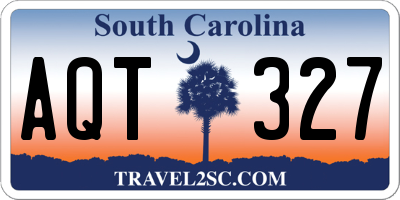SC license plate AQT327