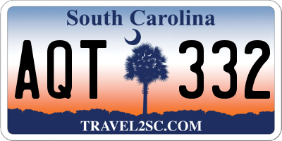 SC license plate AQT332