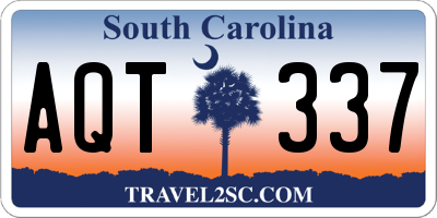 SC license plate AQT337