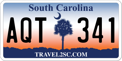 SC license plate AQT341