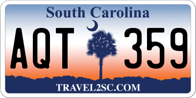 SC license plate AQT359