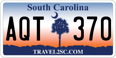 SC license plate AQT370