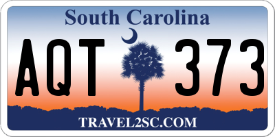 SC license plate AQT373