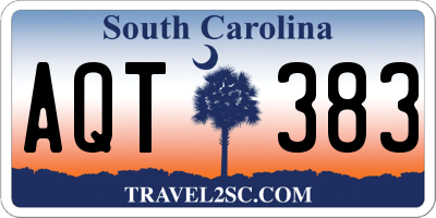 SC license plate AQT383