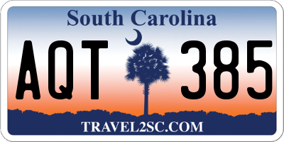 SC license plate AQT385