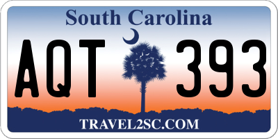 SC license plate AQT393