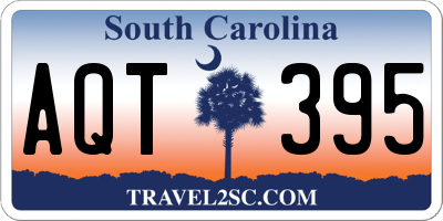 SC license plate AQT395