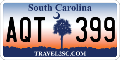 SC license plate AQT399