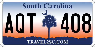SC license plate AQT408