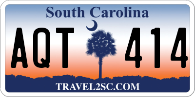 SC license plate AQT414