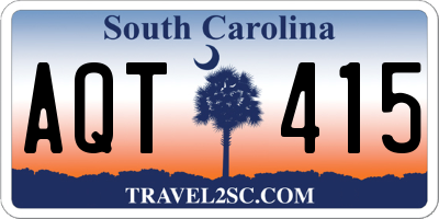 SC license plate AQT415