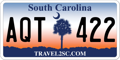 SC license plate AQT422