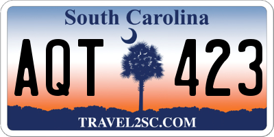 SC license plate AQT423