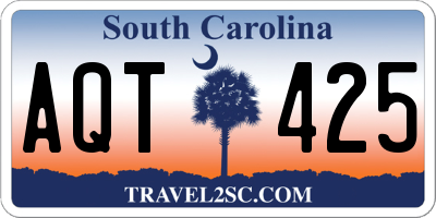 SC license plate AQT425
