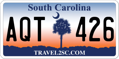SC license plate AQT426