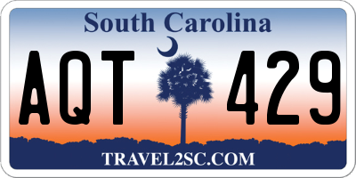 SC license plate AQT429