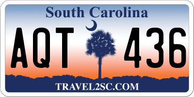 SC license plate AQT436