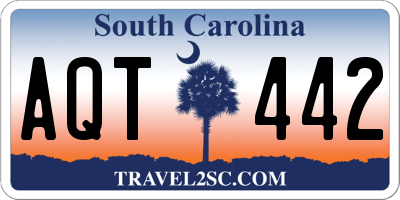 SC license plate AQT442