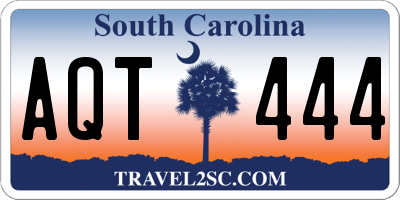 SC license plate AQT444