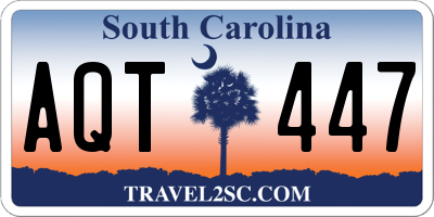 SC license plate AQT447