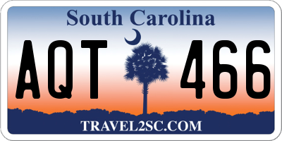 SC license plate AQT466