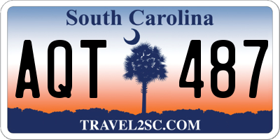 SC license plate AQT487