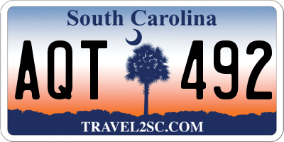 SC license plate AQT492
