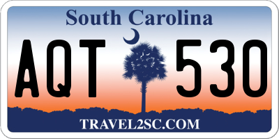 SC license plate AQT530
