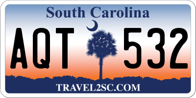 SC license plate AQT532