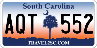 SC license plate AQT552