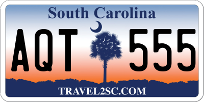 SC license plate AQT555