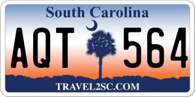 SC license plate AQT564