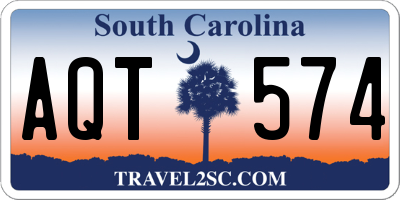 SC license plate AQT574