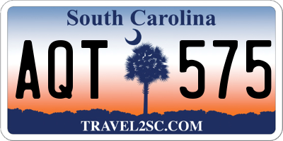 SC license plate AQT575