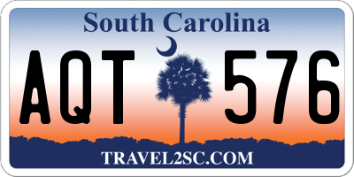 SC license plate AQT576