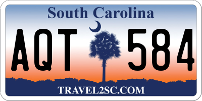 SC license plate AQT584