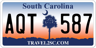 SC license plate AQT587
