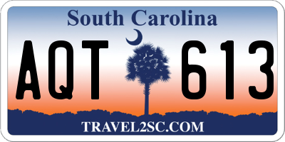 SC license plate AQT613