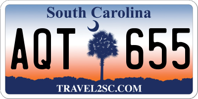SC license plate AQT655