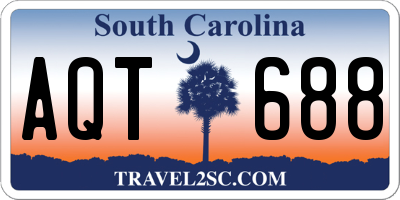 SC license plate AQT688