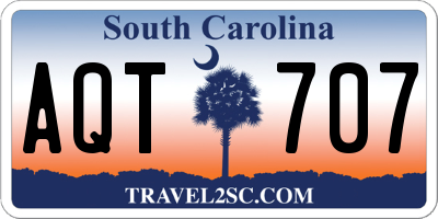 SC license plate AQT707