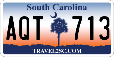 SC license plate AQT713