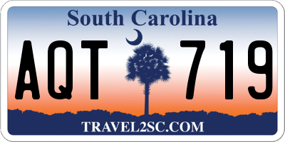 SC license plate AQT719