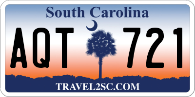 SC license plate AQT721