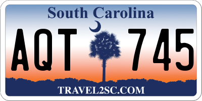 SC license plate AQT745