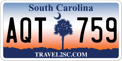 SC license plate AQT759