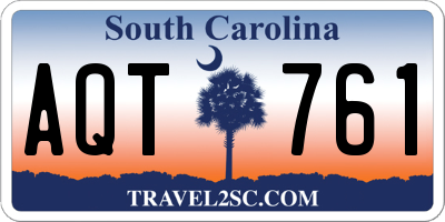 SC license plate AQT761