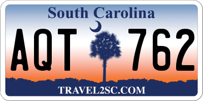 SC license plate AQT762