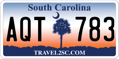 SC license plate AQT783