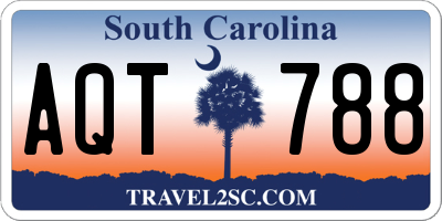SC license plate AQT788
